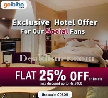 Goibibo Discount up to 25% Off 