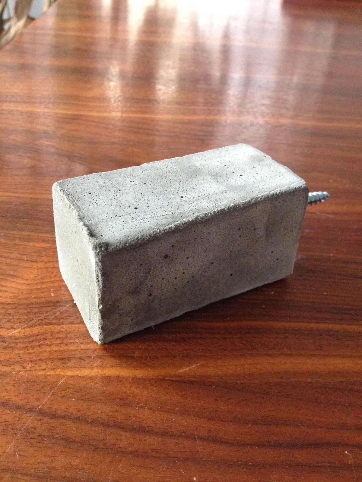 Finished DIY concrete knob hook screw thingie! Flipping the Flip