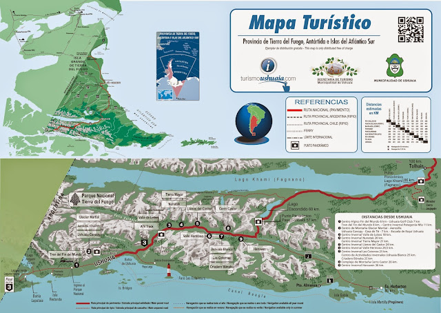 Mapa turístico de Ushuaia