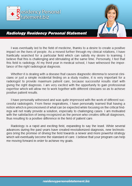 Residency Personal Statements Tips The A Z Of Radiology Residency 