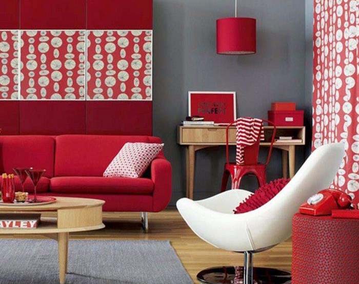 kırmızı beyaz oturma odası dekorasyon fikirleri kırmızı beyaz oturma odası tasarım fikirleri