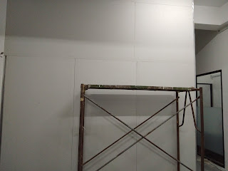 Pemasangan partition gypsum board di ruang legar pejabat Partition gypsum board pejabat