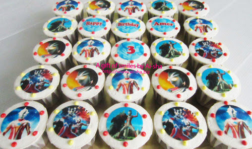 Birthday Cupcake Edible Image Ultraman Ai-sha Puchong Jaya
