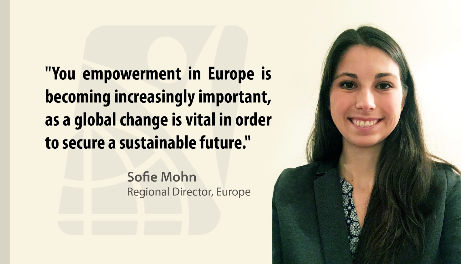 Sofie Mohn, IYF Regional Director, Europe Sofie Mohn, IYF Regional Director, Europe