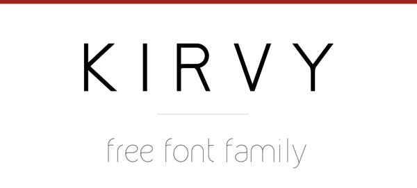 Kirvy Free Font Family
