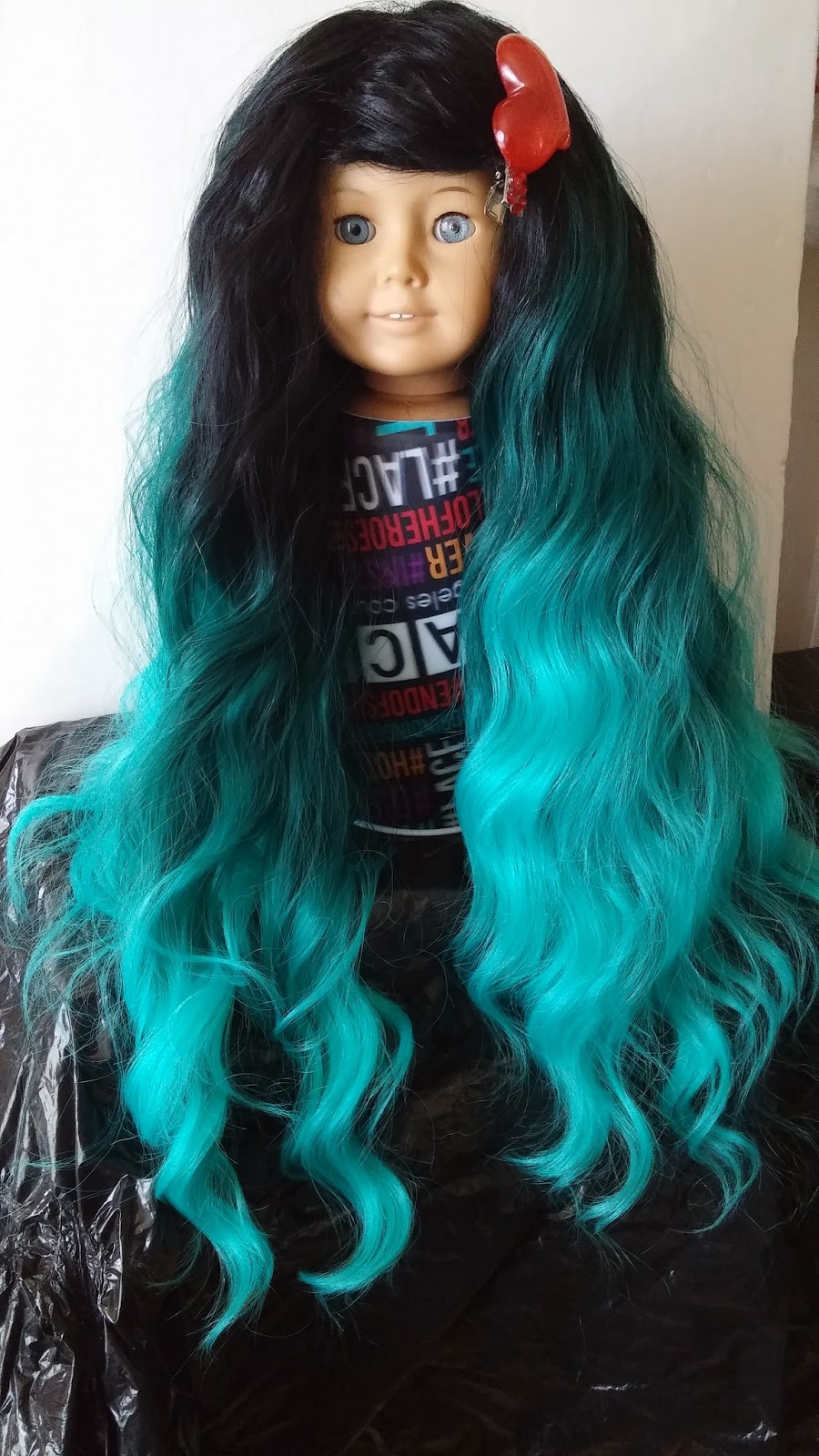 aqua mermaid wig for american girl dolls