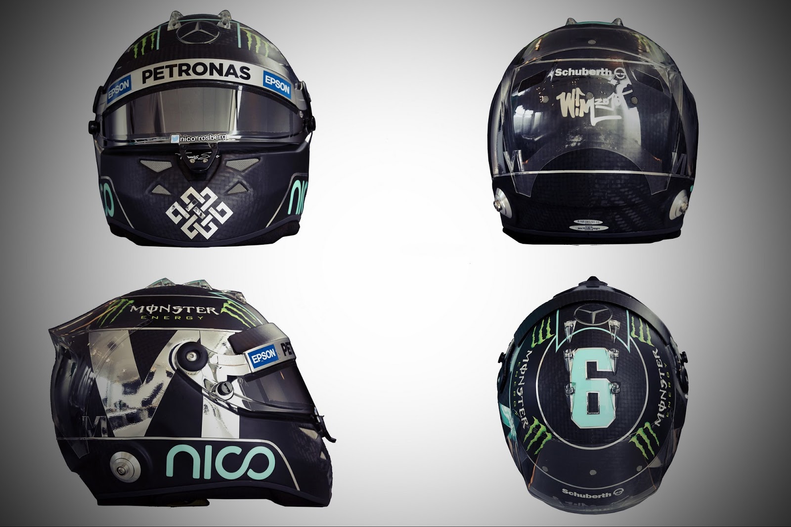 2015 Formula One Helmets used by drivers