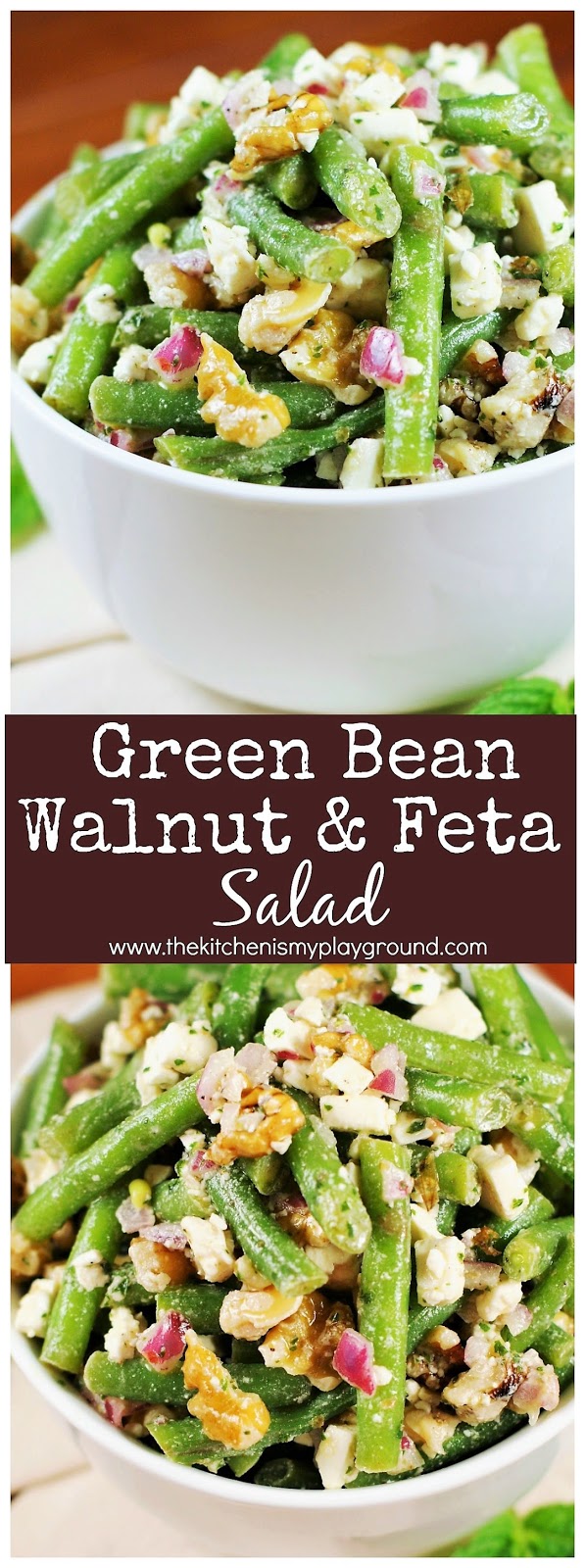 Fresh Green Bean, Walnut, & Feta Salad The Kitchen is My Playground