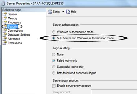 SQL Server Authentication enabling using Microsoft SQL Server ...