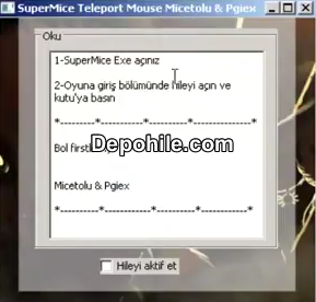 Supermice (PVP) Türkçe Teleport Mouse Hilesi 9 Şubat 2018 Yeni