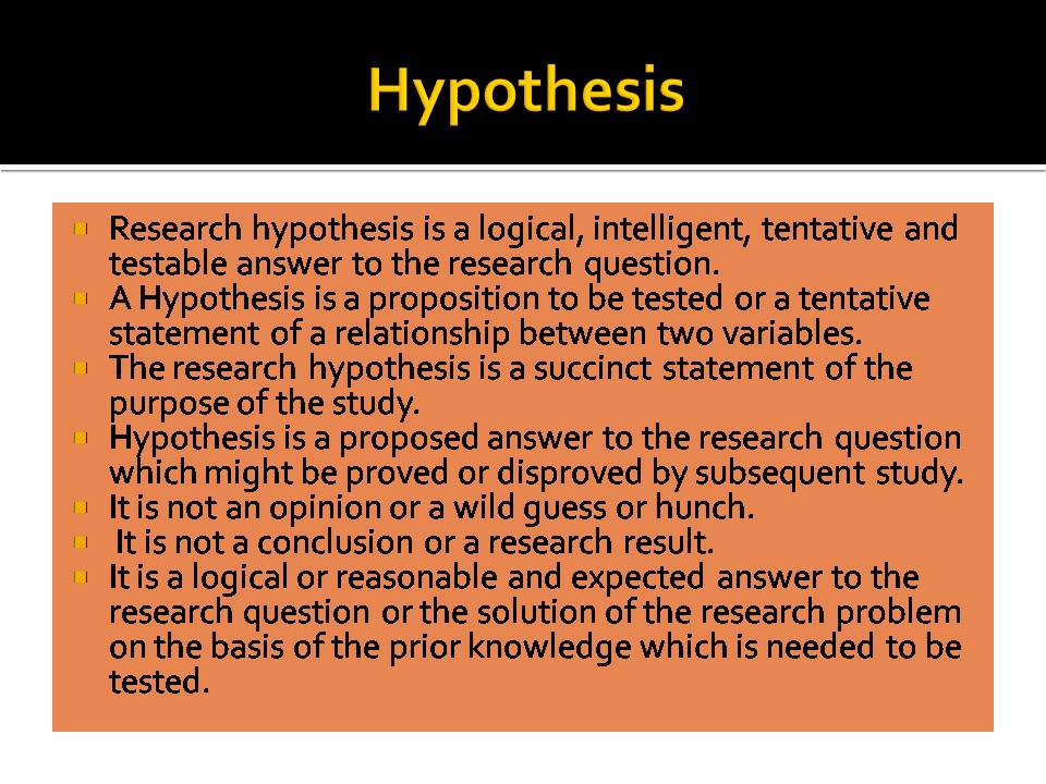 what is a legal hypothesis