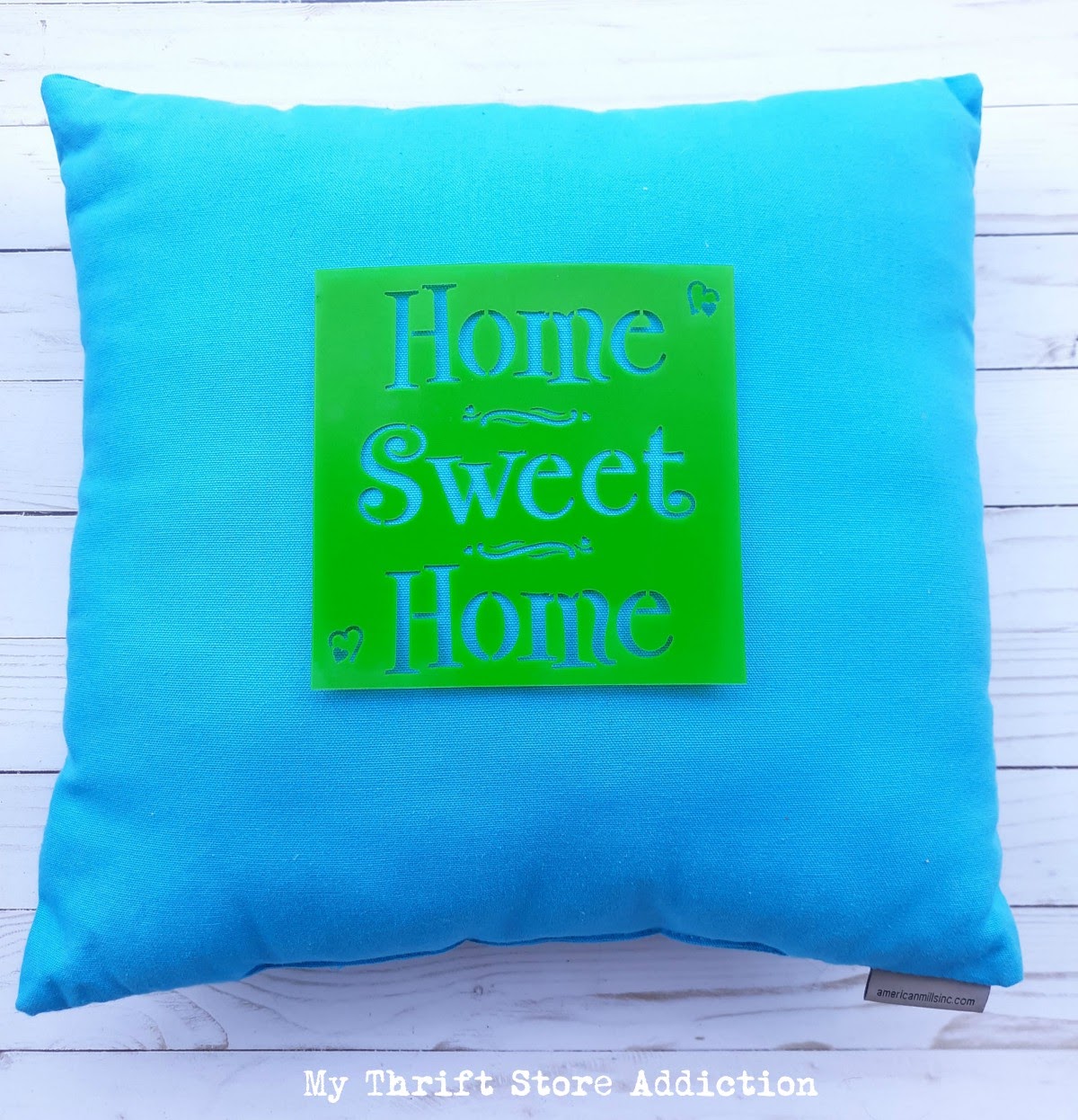 thrift store pillow upcycle
