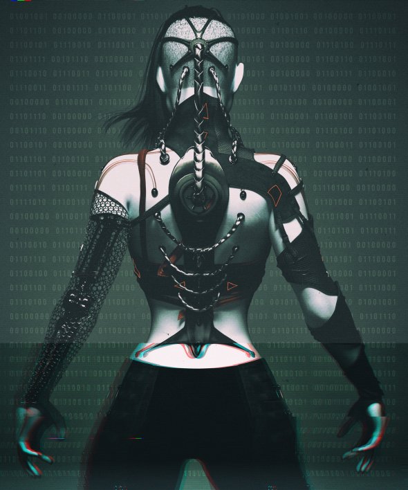 Kenneth Kenn Little AGhostInEveryRoom arte ilustrações ficção científica 3d renders robôs mulheres cyberpunk futurista