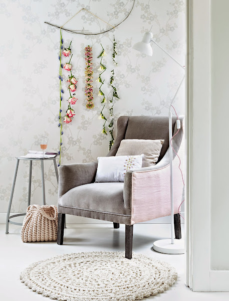 Una decoración en rosa y gris, tonalidades pastel una tendencia deco