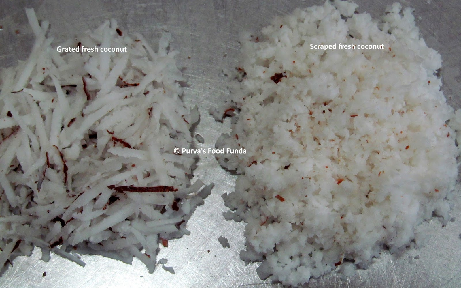 Food Funda Difference Between Grated & Scraped Fresh Coconut