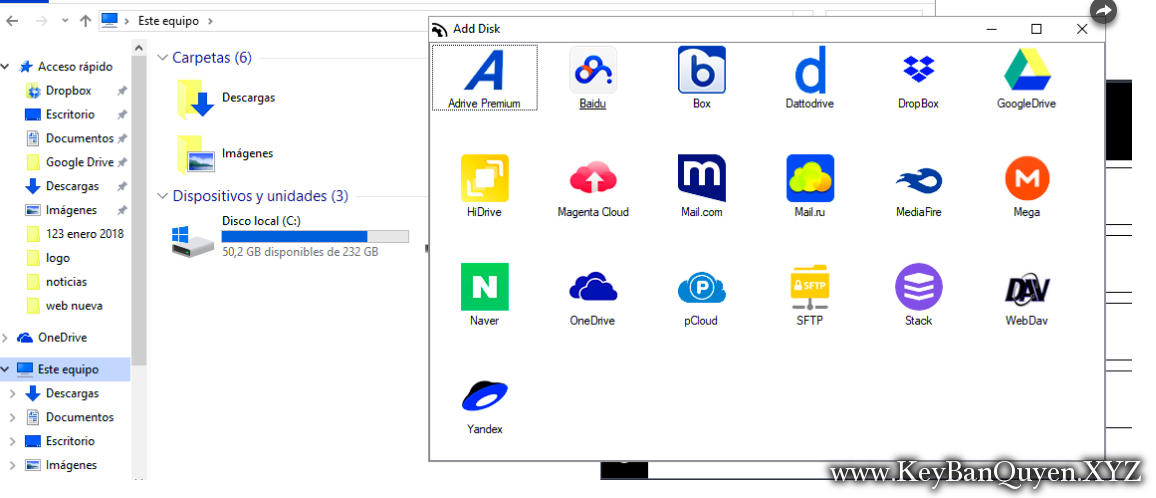 AirLiveDrive.1.2.0 Full Key Download,Thêm đám mây của bạn dưới dạng ổ đĩa vào máy tính của bạn 