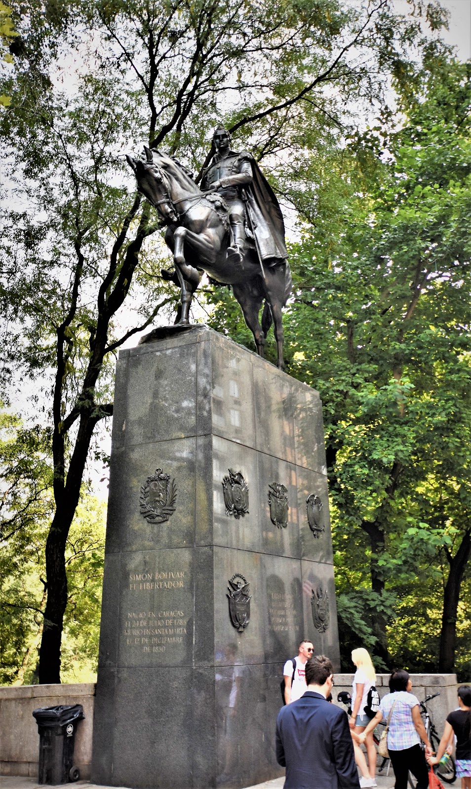 Daytonian in Manhattan The Simon Bolivar Statue Central Park at 6th