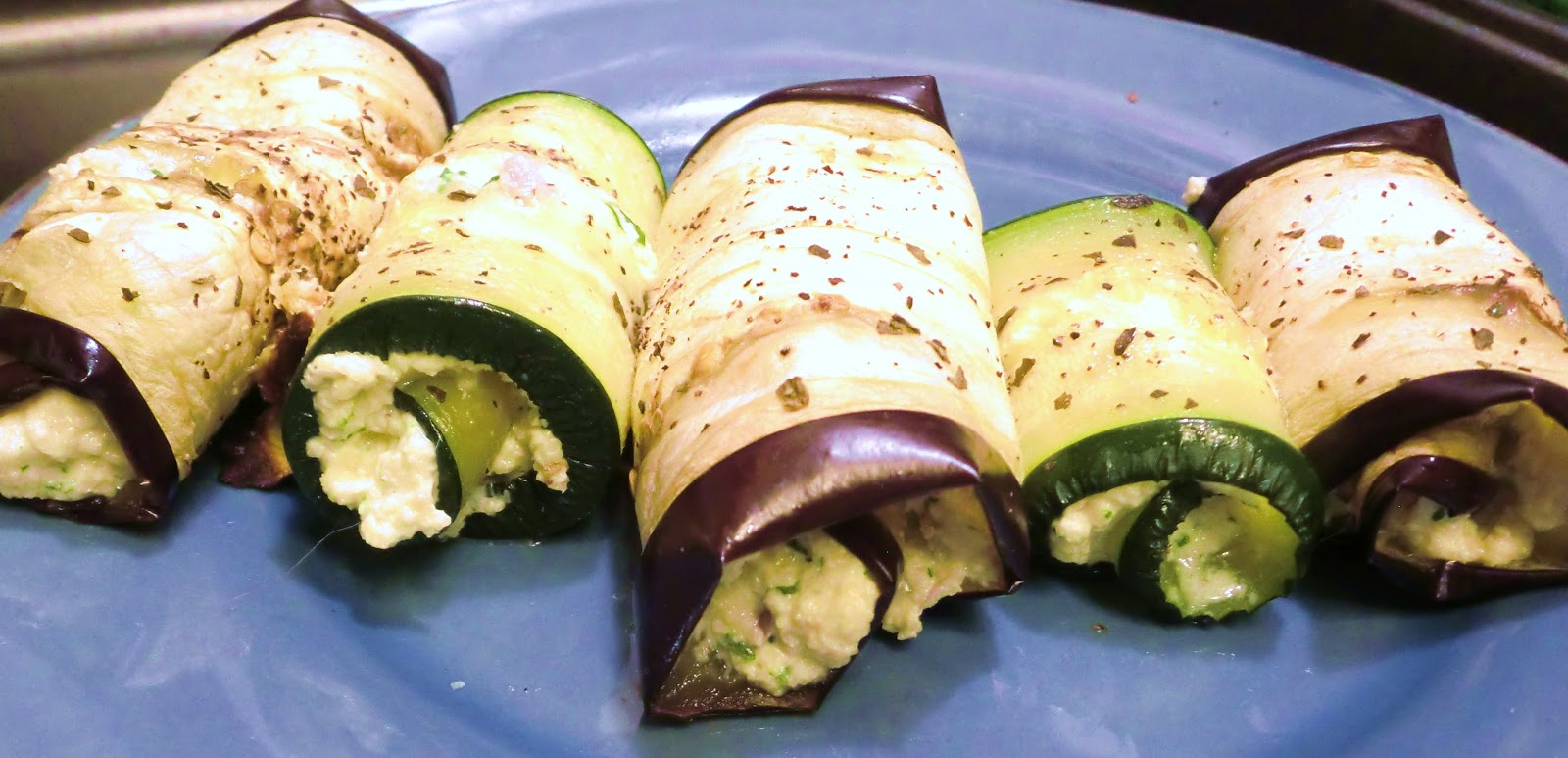 AtkinsTurnedPaleo Adventures In The Kitchen Pesto 'Ricotta' Stuffed Zucchini Rolls Paleo