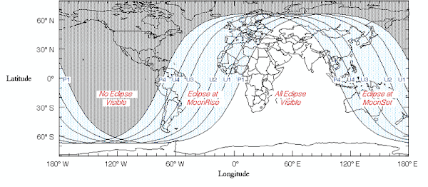 Lunar Eclipse visibility-2011-06-15