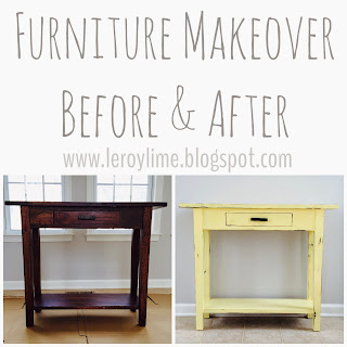 Furniture Makeover YELLOW Before & After