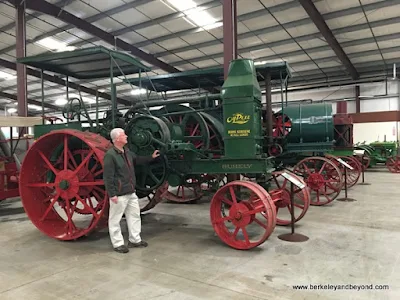 red-wheeled tractor at California Agriculture Museum in Woodland, California