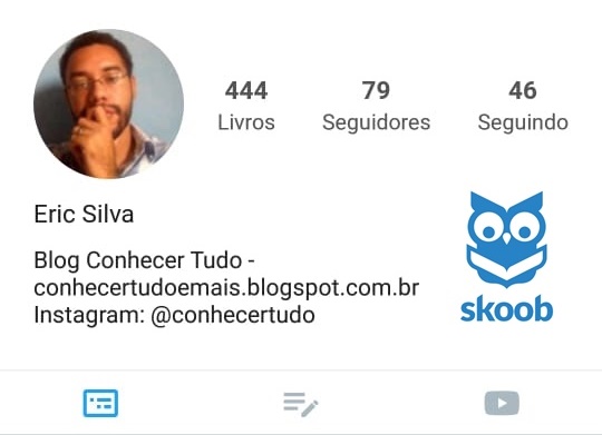 Meu perfil no Skoob