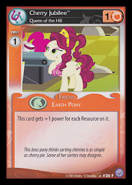 My Little Pony Cherry Jubilee, Queen of the Hill Premiere CCG Card