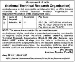 NTRO Recruitment 2016 NTRO Recruitment 2016
