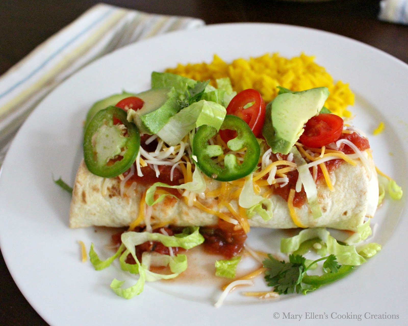 Mary Ellen's Cooking Creations Beef and Bean Burritos