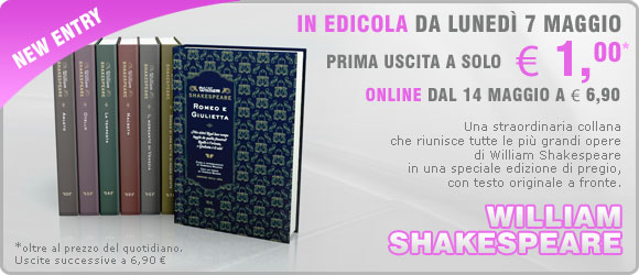 Bookland viaggiando tra i libri Shakespeare con il Corriere della sera jpg (580x250)