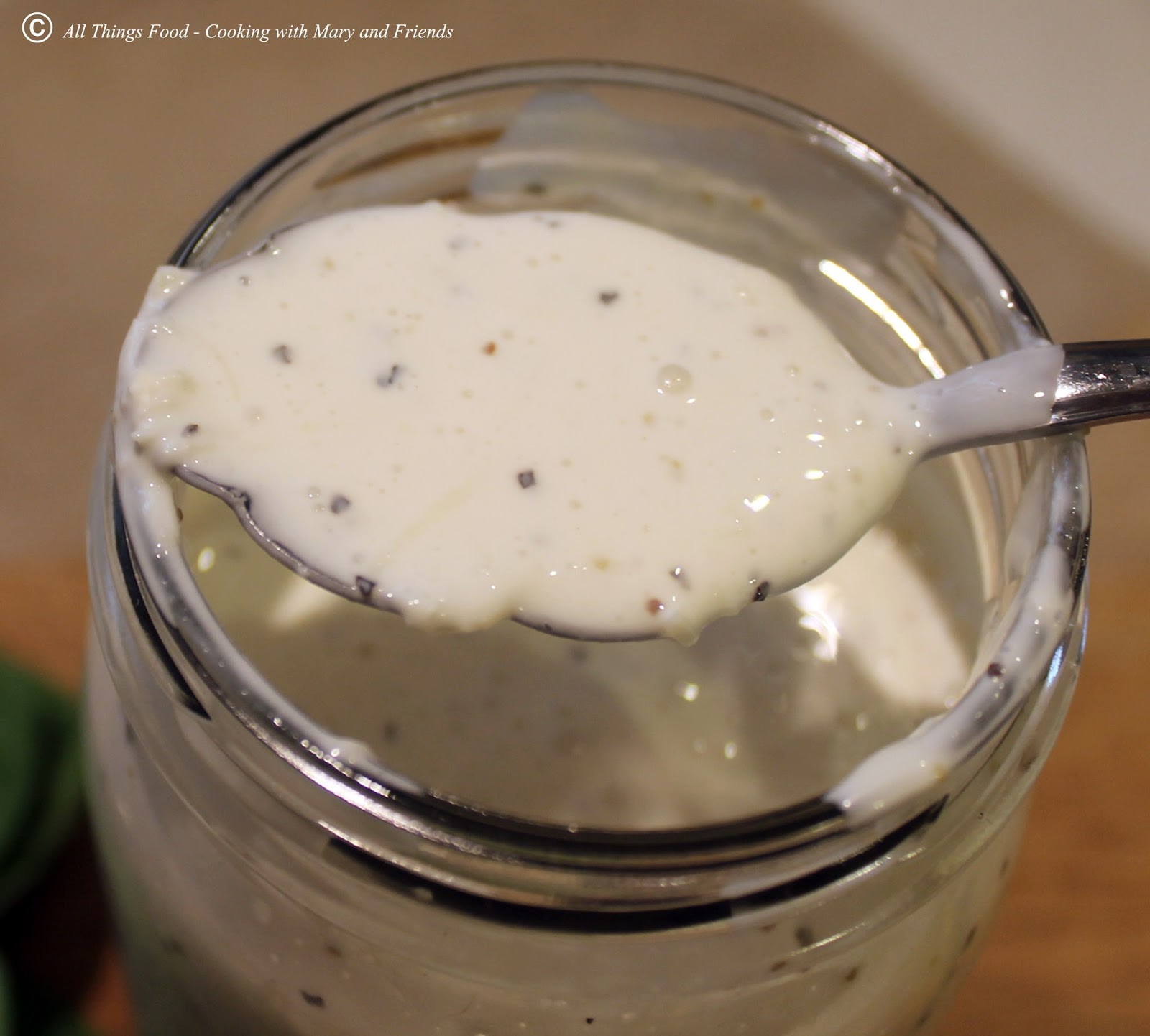 Cooking With Mary and Friends Creamy Asiago and Peppercorn Salad Dressing