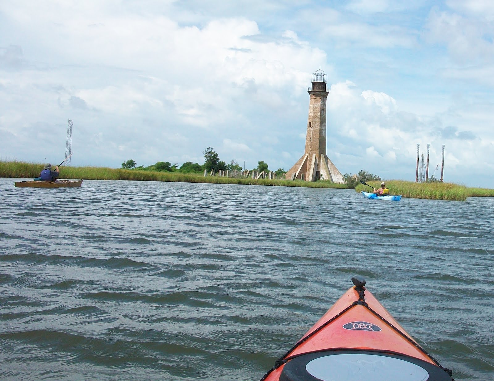 Angie Kay Dilmore Paddling to the Sabine Pass Lighthouse
