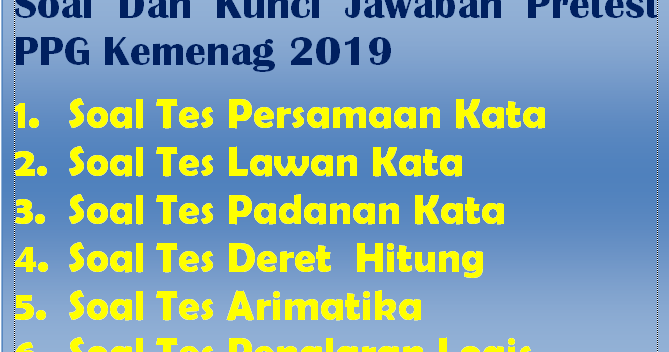 Contoh Soal Dan Jawaban Ppg Pai Jawaban Cerdas