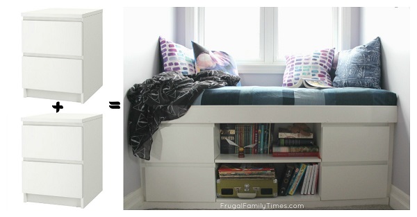 How To Diy A Simple Built In Window Seat An Ikea Hack Frugal