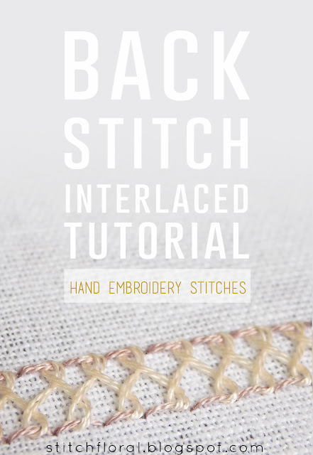 How to work interlaced back stitch 