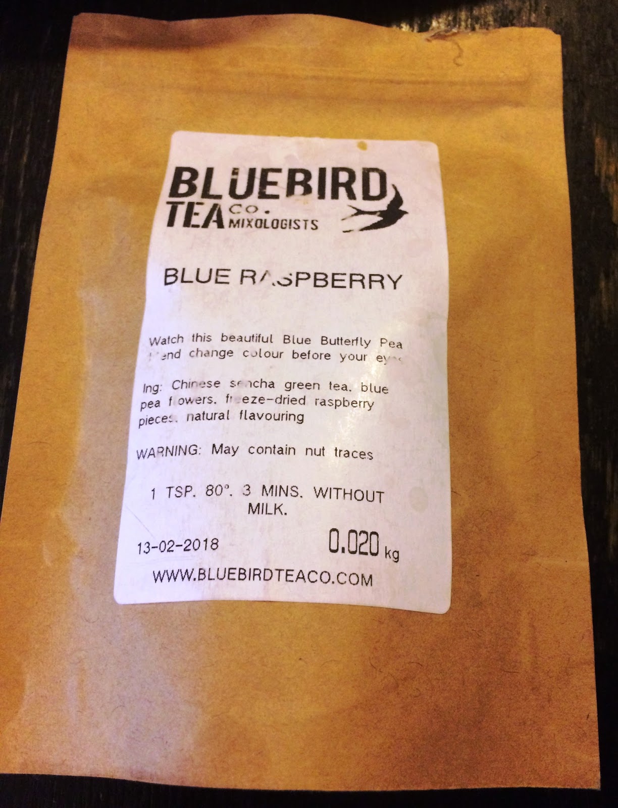 Blue Raspberry Tea Bluebird Tea Co.