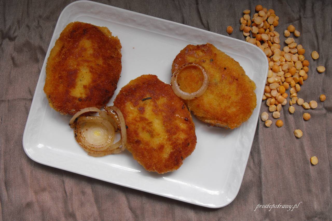Proste Potrawy Kotlety z grochu łupanego