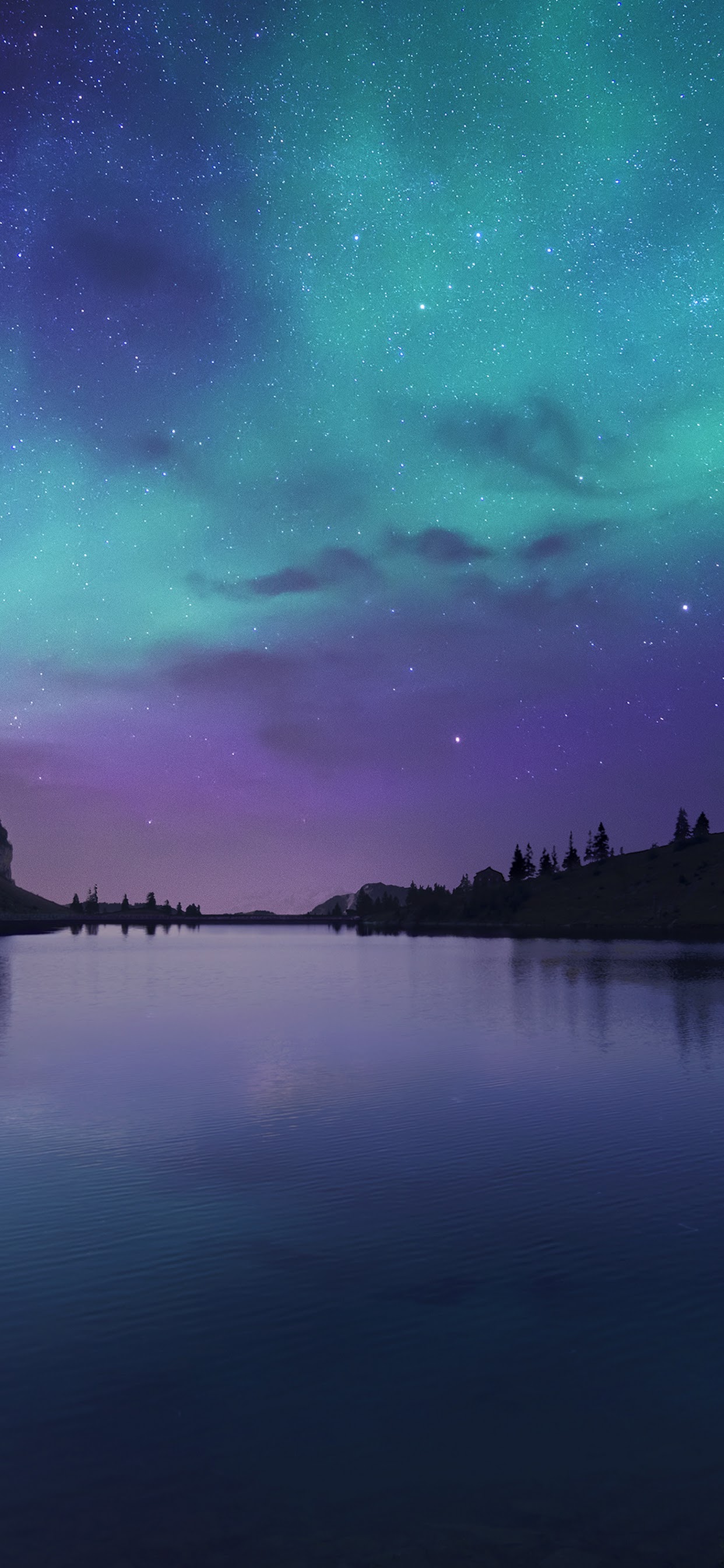 Aurora Borealis Night Sky Stars Lake Nature Scenery 4k Wallpaper 163