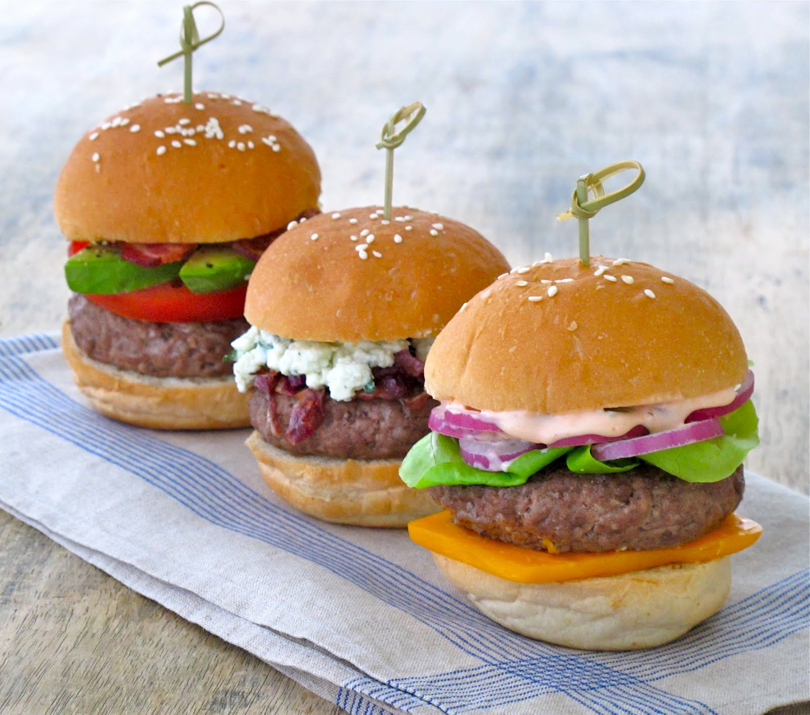 Jenny Steffens Hobick 4th of July Burgers Sliders for the Fourth of