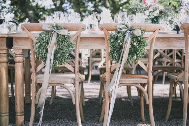 Wreath Wedding Chair Backs