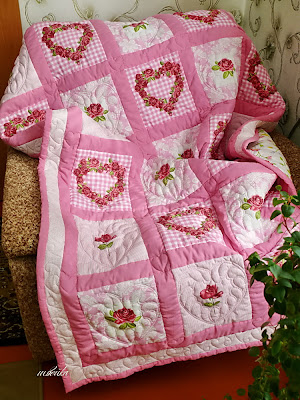одеяло розовое
