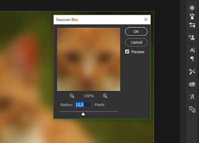 Gaussian Blur | Mengenal filter di Photoshop pembahasan ya yaitu masih dalam kategori Blur Gaussian Blur | Mengenal filter di Photoshop