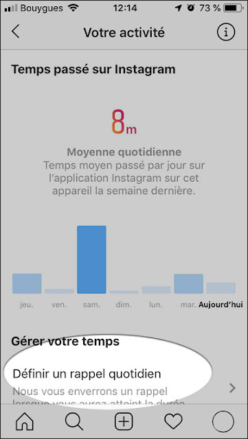 تعيين تذكير يوميًا Définir un rappel quotidien على انستاغرام تعيين تذكير يوميًا Définir un rappel quotidien على انستاغرام