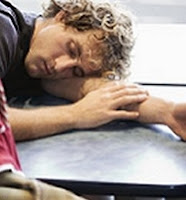 Sleeping during a presentation meeting