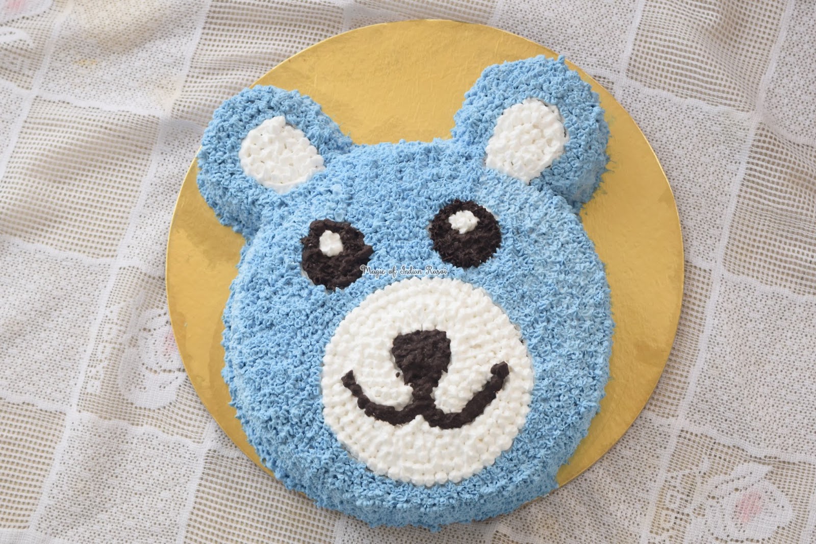 Teddy Bear Cake - Choco Vanilla Whipped Cream Cake Recipe | Magic ...