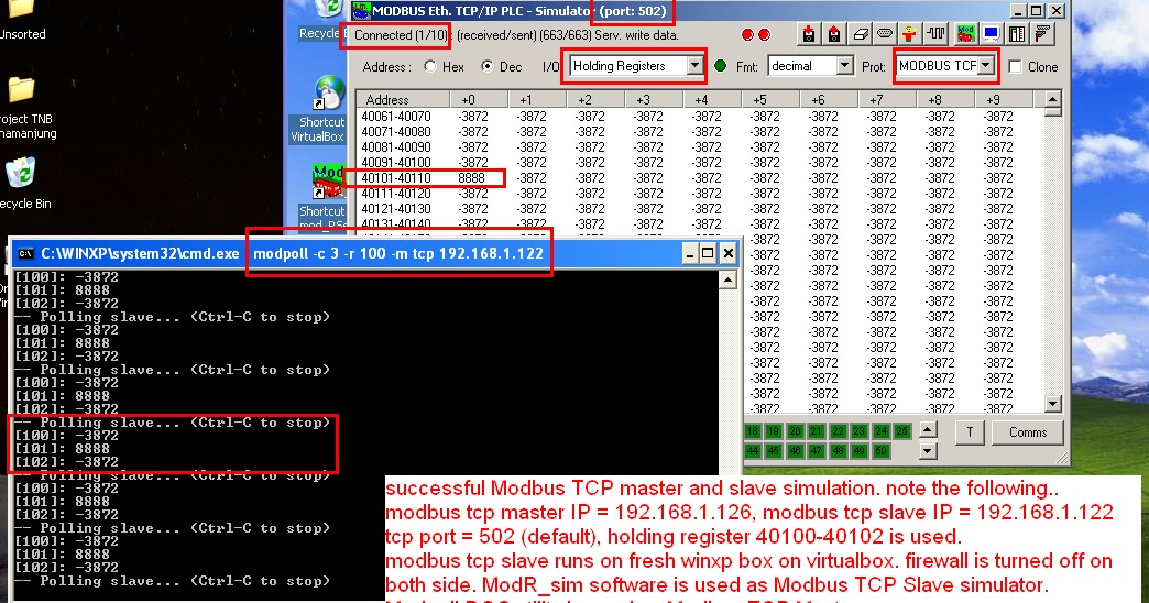 Buku Log Dindon: Successful Modbus TCP Simulation (Master and Slave ...