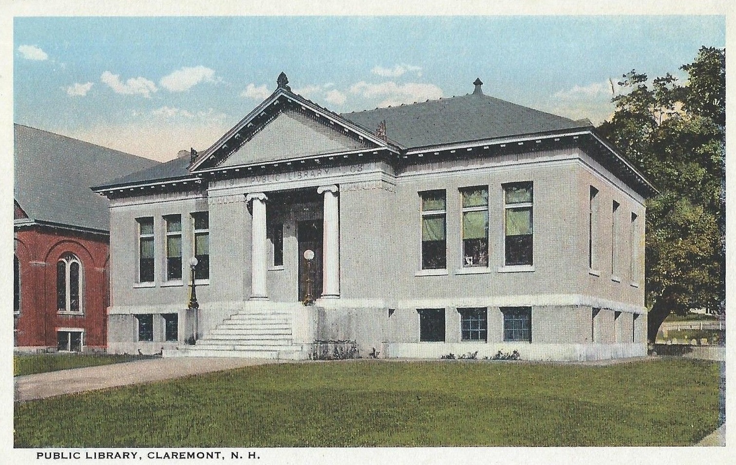 Library Postcards Public Library, Claremont, New Hampshire