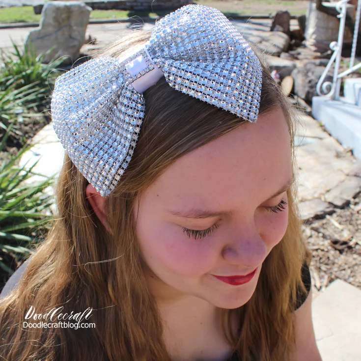 Cowhide Print Oversize Rhinestone Center Bow for Girls