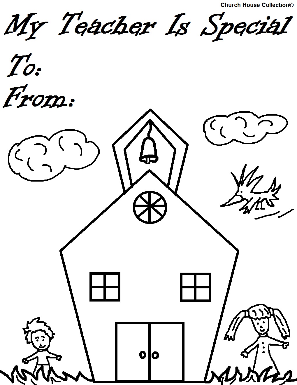 Church House Collection Blog: My Teacher Is Special Coloring Pages