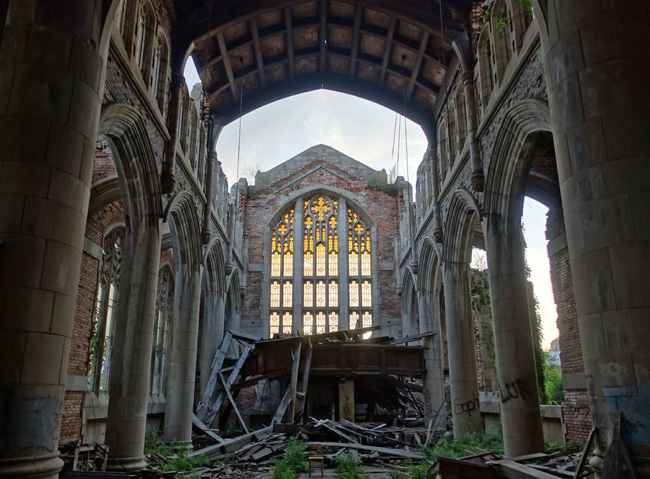 Abandoned Church the ruins of a gothic masterpiece: abandoned city methodist church Abandoned Church the ruins of a gothic masterpiece: abandoned city methodist church